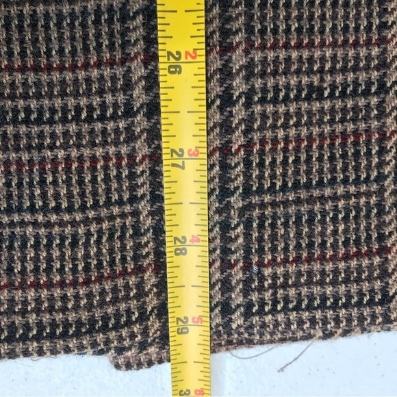 Vintage Bill Blass Wool Double Breasted Herringbone Plaid Blazer Women's 14 - Picture 8 of 11